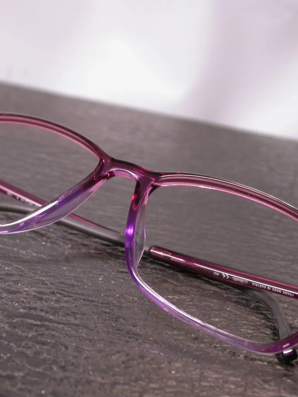 Silhouette Titan Purple Clear and Black Light Weight Eyeglasses Made in Austria